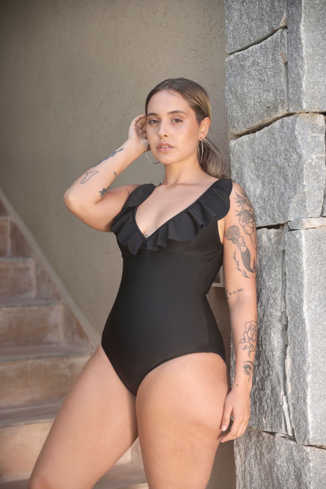 Malla Lisa Escote Volados