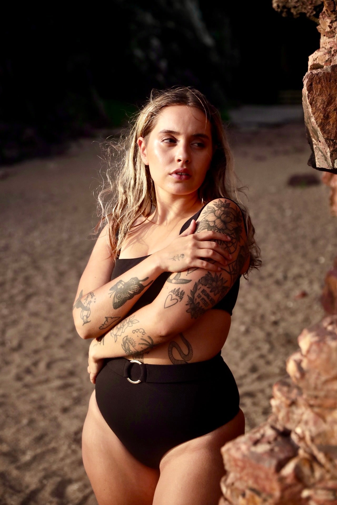 Bikini Pía Negra Cinto