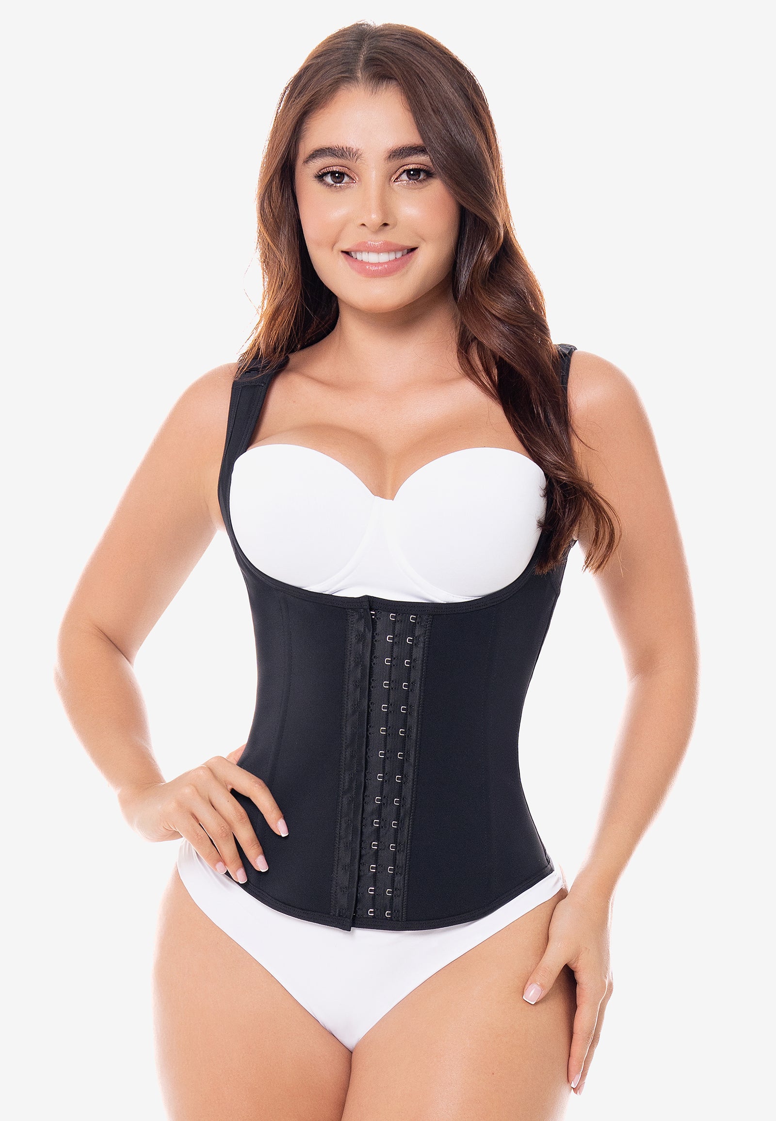 Chaleco corset ONIX en Látex - #FL100