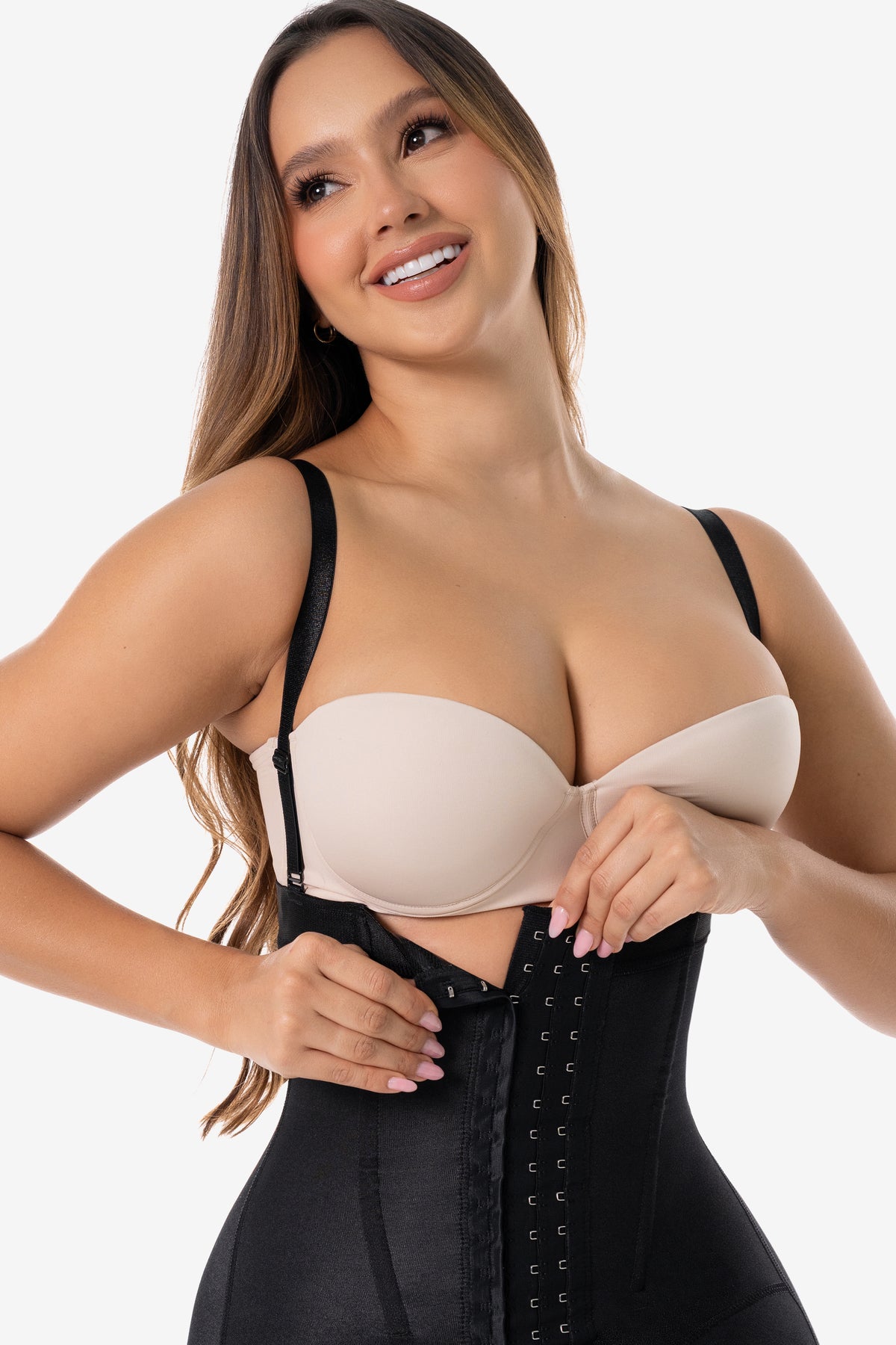 Faja Strapless Semi Reloj de Arena cola Invisible FJ003SR - Compresión Fuerte