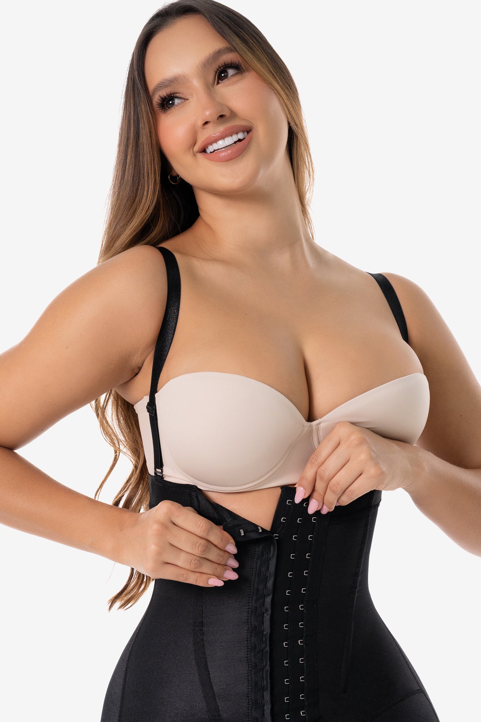 Faja Strapless Semi Reloj de Arena cola Invisible FJ003SR - Compresión Fuerte