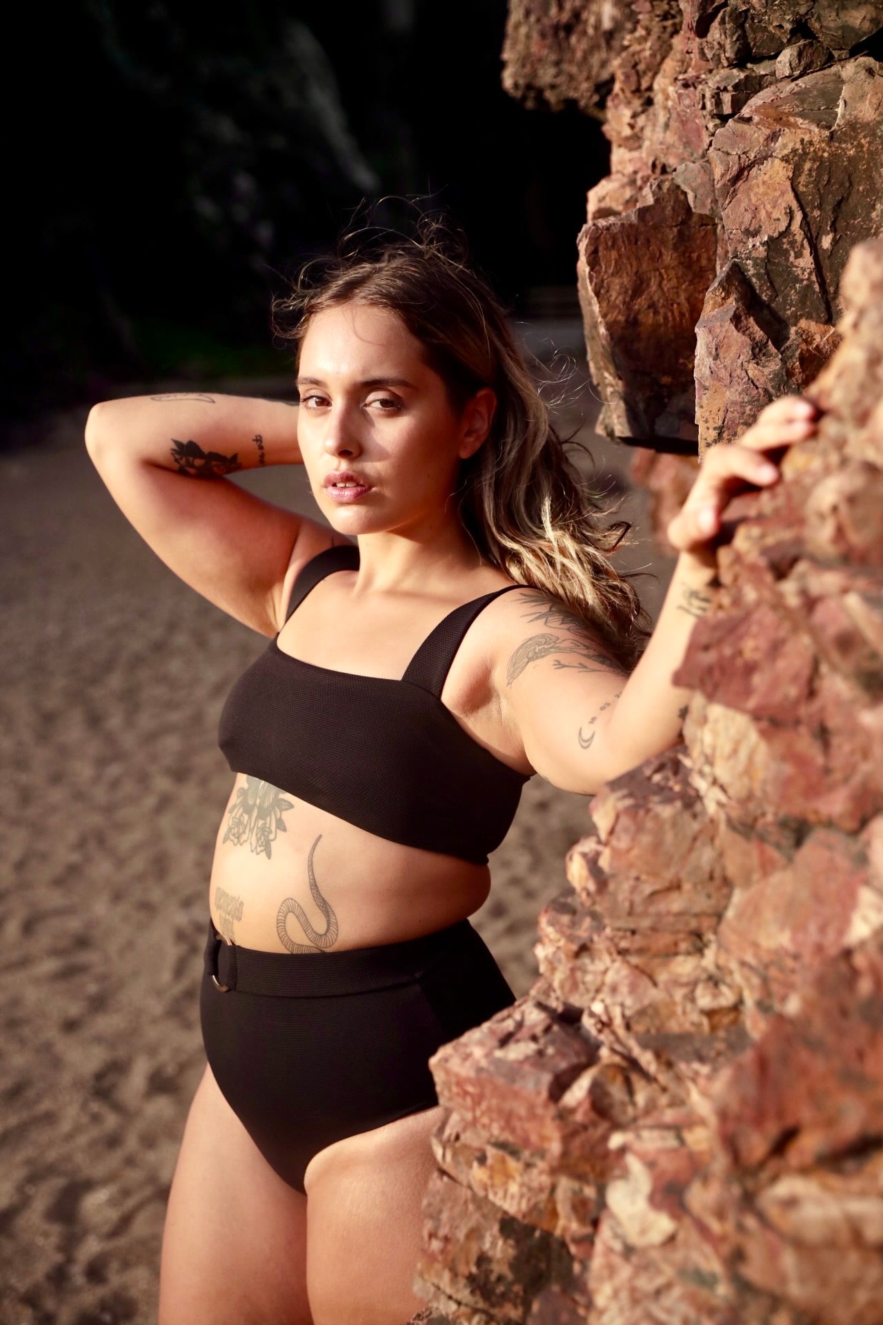 Bikini Pía Negra Cinto